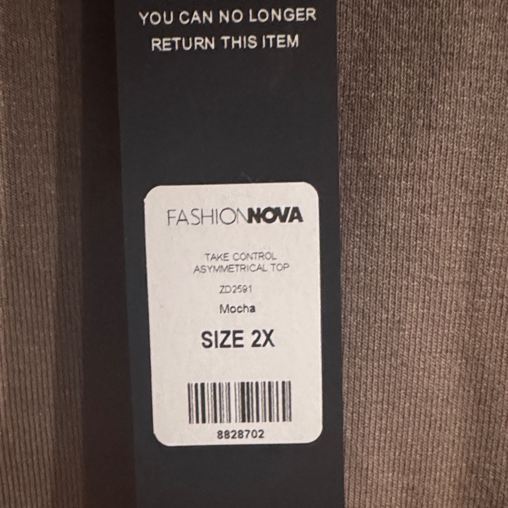 Fashion Nova Tan Short Sleeve Top - Picture 2 of 3
